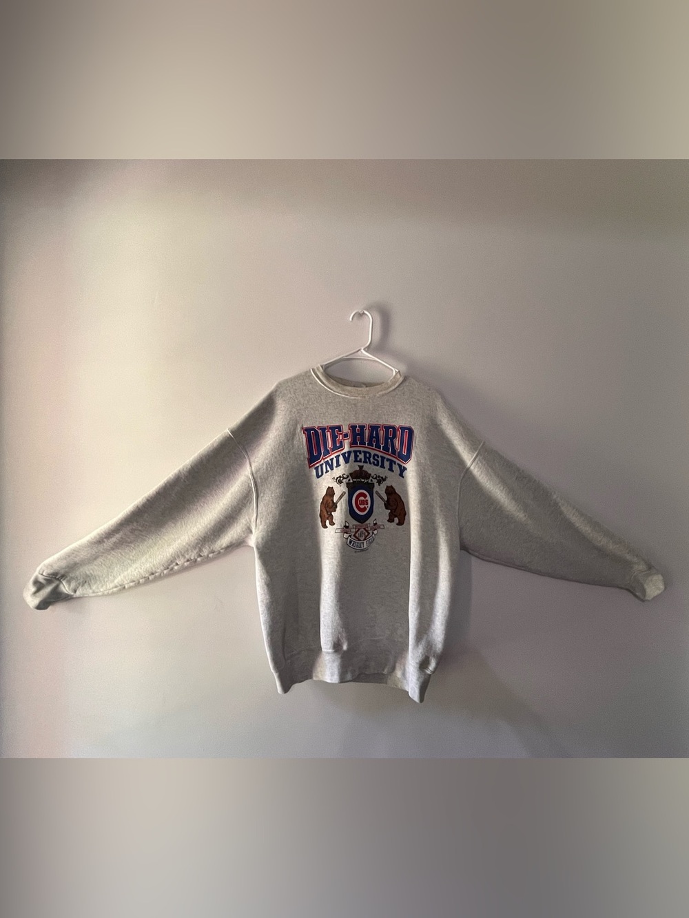 Die-Hard University Chicago cubs Sweatshirt - Gray read description
